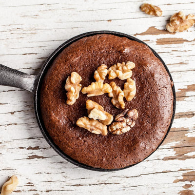 DOUBLE CHOCOLATE CHUNK BROWNIE SKILLETS