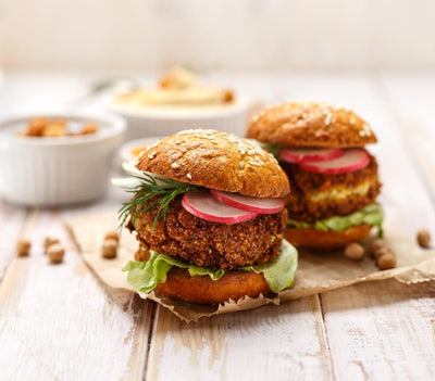 FALAFEL FETA SLIDERS with HOMEMADE TZAZIKI