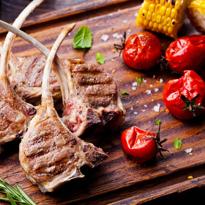 GRILLED LAMB CHOPS with MINT CHIMICHURRI