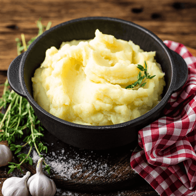 ROASTED GARLIC MASHED POTATOES