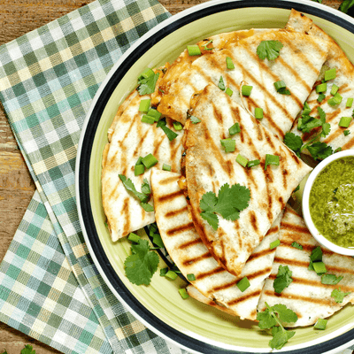 THE BEST CHEESY AVOCADO QUESADILLAS