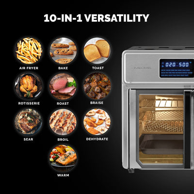 Kalorik 26 Quart Digital MAXX Complete Air Fryer Oven, Black and Stainless Steel