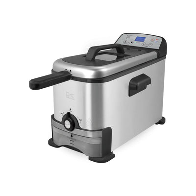 Kalorik 3.2 Quart Digital Deep Fryer with Oil Filtration, Stainless Steel